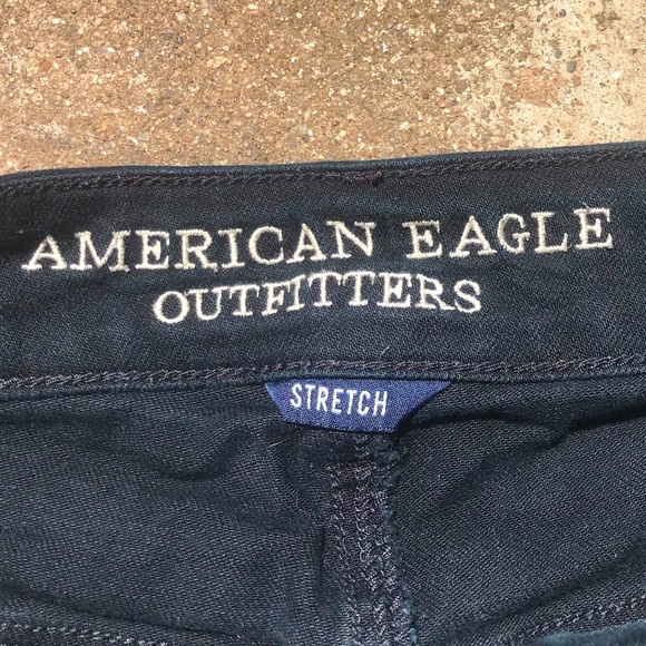 American Eagle Distressed Black Denim Shorts - 10 - Picture 7 of 7